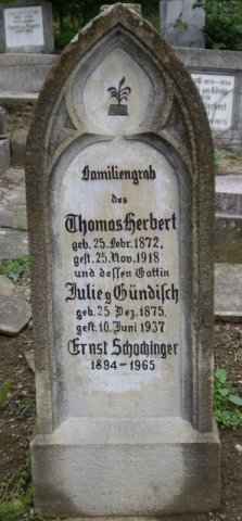 Herbert Thomas 1872-1918 Guendisch Julie 1875-1937 Grabstein